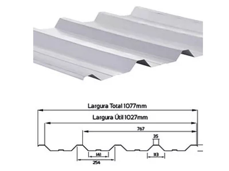 Telha Metálica Ondulada AT 17/980